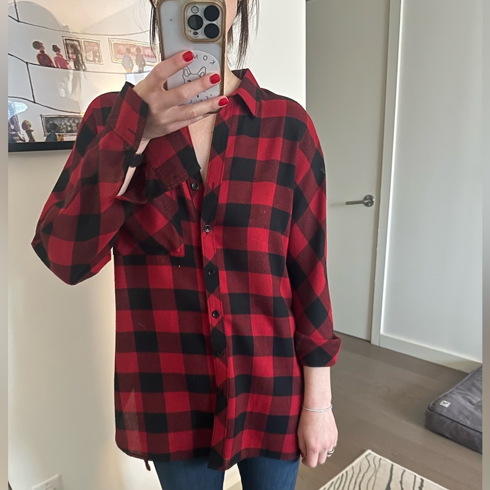 Trouvé plaid oversized button down